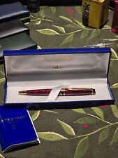 Waterman Expert II Rollerball Pen Oriental Red & Gold In Box  France picture