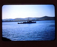 1950s USS Reid DD369 From Deck of Navy Ship Red Border 35mm Kodak Photo Slide picture