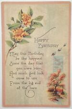 Antique Happy Birthday Postcard c1921 picture