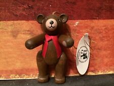 Richard Glasser Or Glaesser Bear Germany Wooden Christmas Ornament Used No Box picture