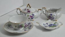 Vintage 6-Piece Individual Tea Set Cup & Saucer Cream & Sugar Japan  picture
