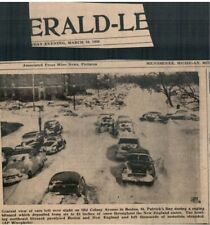 1956 Boston MA St. Patrick's Day Blizzard Historic Newspaper Clipping 6x4.5