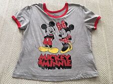 XL Youth Mickey And Minnie Grey T Shirt picture