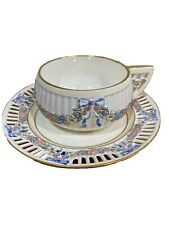 W A Pickard Teacup And Saucer Hand painted China Vintage HTF RARE picture