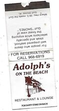 Adolph's Restaurant & Lounge-Gulf Shores AL. Vintage Matchbook Cover picture