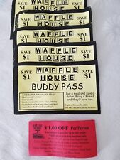 Collectible Vintage 2002 Waffle House Coupons 14 Dollar Off 5 Buddy Pass Expired picture