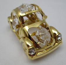 24K Gold Plated Volkswagon Bug Car With Swarovski Crystals Figurine Or Ornament picture