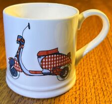 Jamie Oliver Red Plaid Motor Scooter Coffee Cup Mug Vespa Moped picture