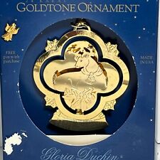 Gloria Duchin Happy Holidays Reindeer 24k Gold Christmas Ornament picture