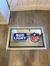 New Bud Light NFL Mirror Wall Decor 34x22  picture