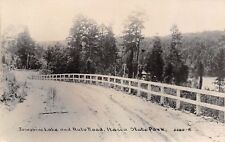 Itasca State Park Minnesota~Josephine Lake~Wood Fence Along Auto Road~1920 RPPC picture