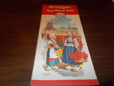 1964 Enco Michigan Vintage Road Map / Nice Cover Art - Holland, MI picture