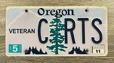 Vtg 2011 Expiration Oregon Veteran Vanity License Plate CRTS Retro Car Vehicle picture