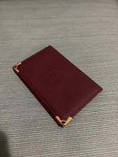 Authentic Must De Cartier Leather Card Holder, Card Case Wallet  picture