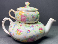 LORD NELSON WARE Chintz Teapot “Rose Time” BCM Made In England, Vintage HTF picture