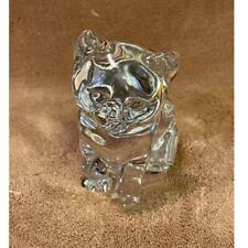 Vintage Cut 24% Lead Crystal Kitten Paperweight picture