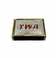 Vintage Matchbook Mini TWA Trans World Airlines Finest Food In Flight Plane Red  picture