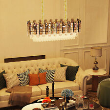 Luxury Rectangular Crystal LED Ceiling Light Living Room Chandelier Lamp Kitchen picture