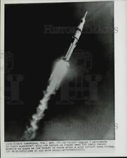 1973 Press Photo Skylab 3 Spacecraft & Rocket after Liftoff from Cape Canaveral picture