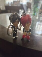 RARE SET Capcom vs. SNK 2000 King Of Fighters Kyo And Iori Keychains Vintage. picture