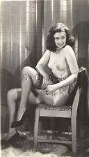 Original 1940s-60s Nude B/W Photo- Woman- Girdle- Stockings- Heels- Legs #2 picture