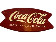 Vintage large Metal Coca Cola Coke Sign 24x12 picture