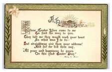 Postcard A Happy Easter greeting #3717 green border 1914 M15 picture