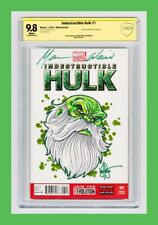 Indestructible Hulk #1 CBCS 9.8 Sketch Variant, Signed Mark Waid & Ken Haeser picture