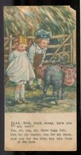 1920s NURSERY RYHME Bread Card BLACK Sheep C.M. BURD Art D61-2 Excelsior Bakery picture