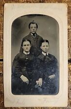 Antique Tin Type , Civil War Era - Family or Friends Portrait - New London Ct. picture