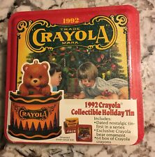Brand New 1992 Vintage Crayola Collectible Tin w/ 64 Crayons & Ornament SEALED picture