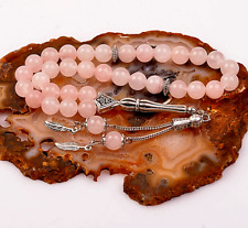 REAL Pink Quartz Stone, Islamic Prayer 33 beads, Tasbih, Misbaha, Tasbeeh 8mm picture