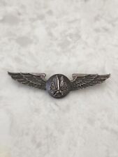 Vtg American Airlines Sterling Silver Flight Attendant Wings Balfour Badge Pin picture