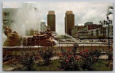 Caracas Venezuela Majestic Twin Towers Simon Bolivar Center Fountain Postcard picture