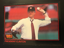 1993 Leaf Triple Play President Clinton #32 42nd President picture