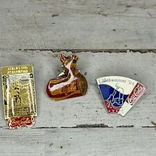 Vintage Coca-Cola Trading Pins Mixed Lot 1994 Olympics, USA Eagle, Athens picture