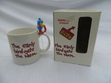 Vintage 1980s Applause Early Bird Get The Worn Coffee Mug Stir Stix Nos picture