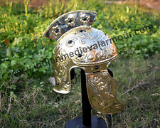Attic Greek Helmet in Brass Beautifully Embossed Handmade Reenactment Helmet Cos picture