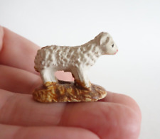 Vintage Chalkware Lamb Tiny Minature Figurine Chalk Sheep Animal picture