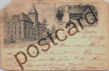 1899 Greetings from HOUGHTON MI, College of Mines, Anigaming Club postcard jj304 picture