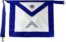 Masonic Apron Synthetic Leather Worshipful Master Blue Lodge Apron picture