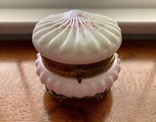Antique C. F. Monroe Wave Crest Shell Jewelry Box 4 in. picture