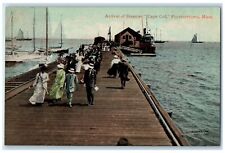 c1910's Arrival Of Steamer Cape Cod Harbor Provincetown MA Unposted Postcard picture