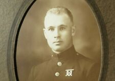WW1 USMC US Marine Corps Officer Studio Portrait Hawaii ID'D w/ Badge picture