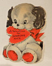 Vintage HALLMARK Valentine's Day card Puppy A VALENTINE FOR SOMEONE NICE picture