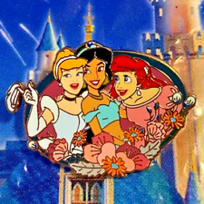 🪄 Princess Trio Pin Cinderella, Ariel, Jasmine - 2022 Disney Parks Princess Pin picture