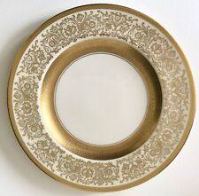 Vintage Pickard 236-200 Porcelain GOLD Flowers & Scrolls ENCRUSTED Dinner Plate picture