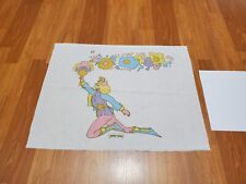 Awesome RARE Vintage Mid Century Retro 70s 60s Peter Max Pastel Person Fabric picture