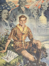 1937 Boy Scout Jamboree Postcard Constitution Howard Chandler Christy picture