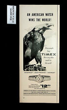 1955 Timex Watches American Eagle Waterproof Jewelry Men Vintage Print Ad 34946 picture